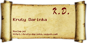Kruty Darinka névjegykártya